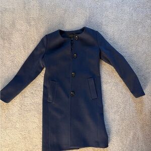 Ann Taylor Navy Button-Up Coat